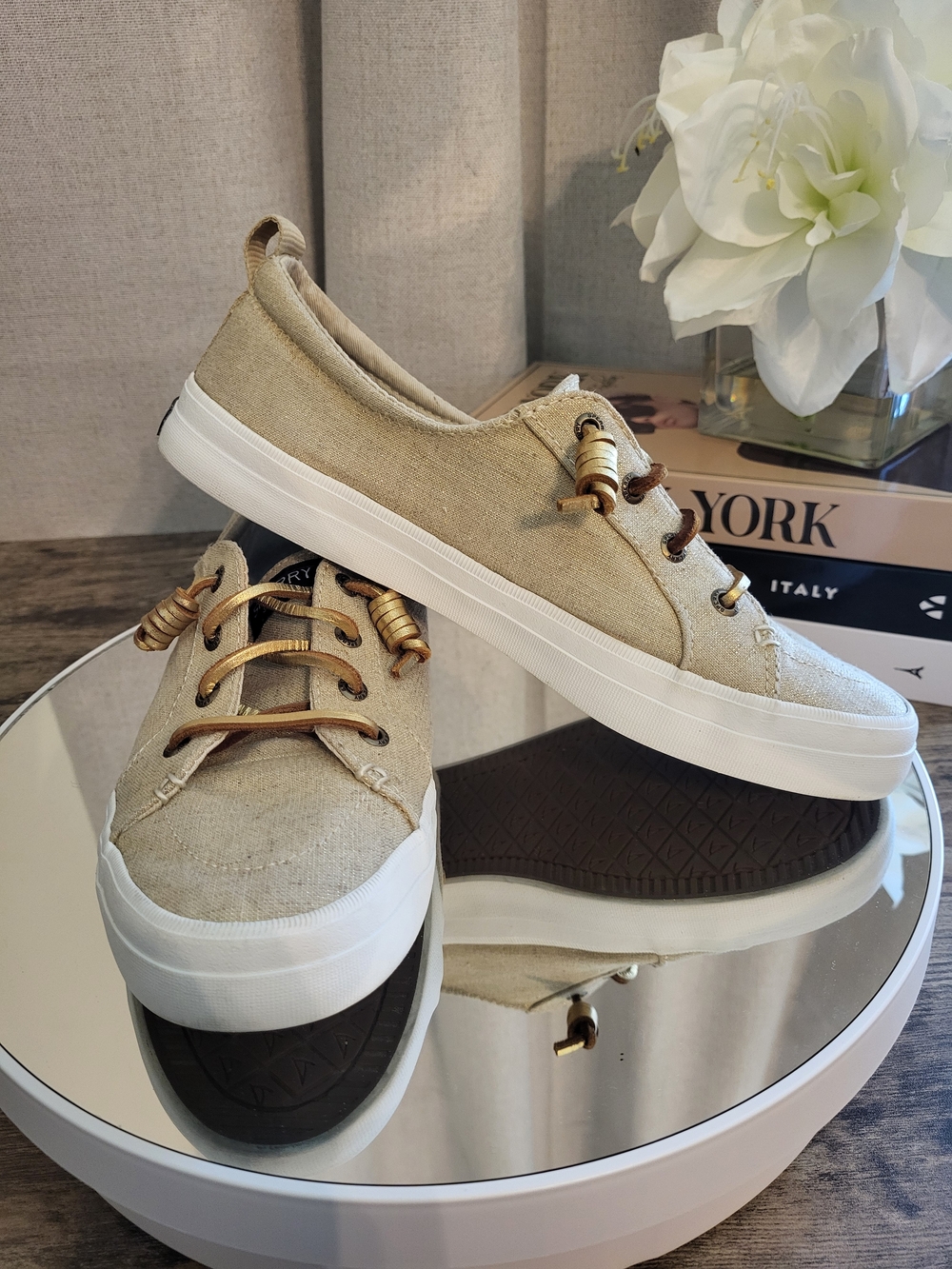 Sperry Top Sider Gold Women's Memory Foam Shoes